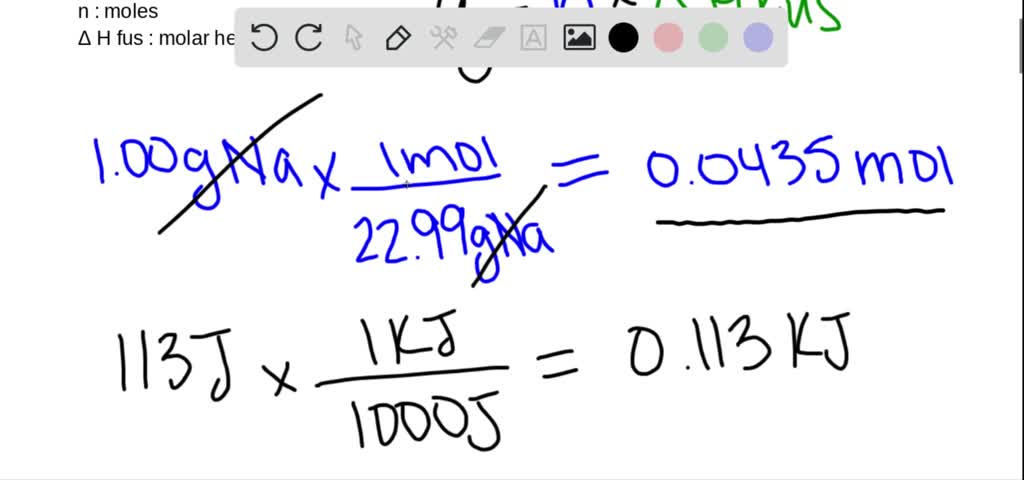 Calculate the energy needed to melt 750 \mathrm{k…