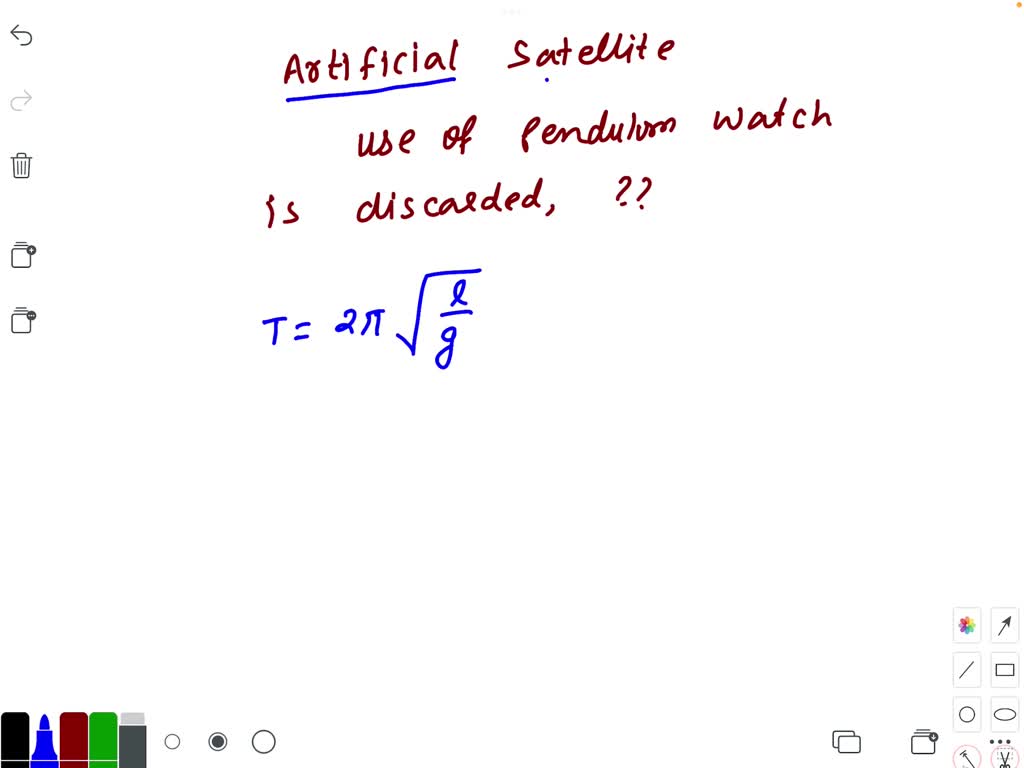 SOLVEDIn an artificial satellite, the use of a pendulum watch is discarded because (a) the