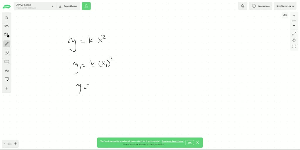SOLVEDSuppose that y varies directly as x^{2}