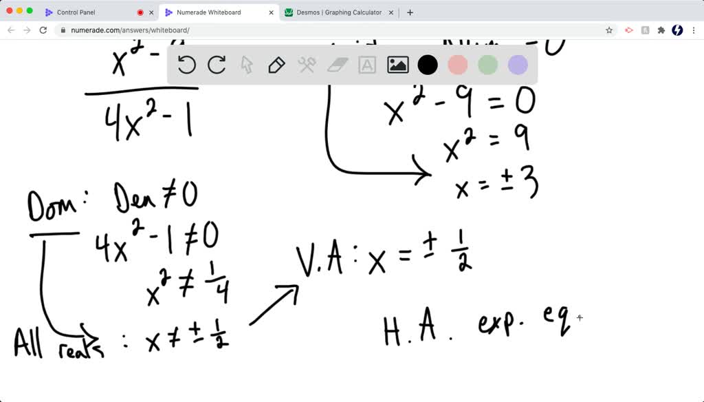 (a) Find the domain, x and y intercepts, verti…