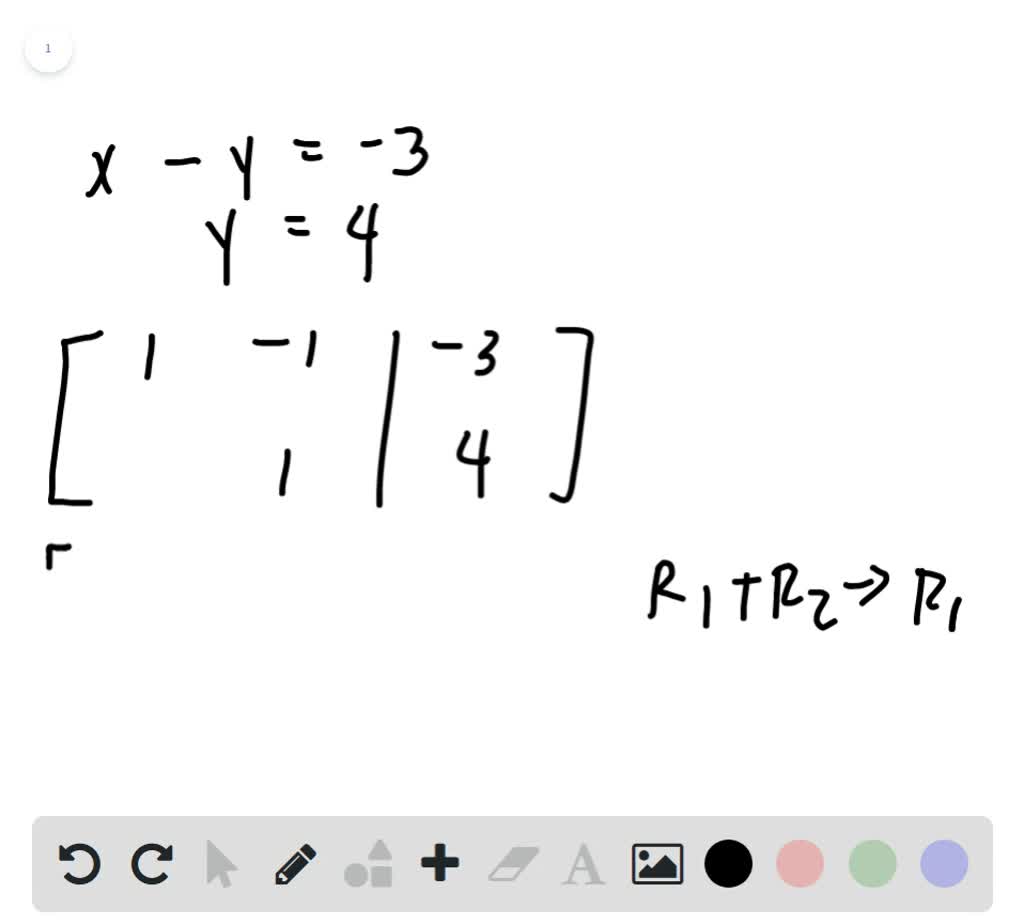 Solve the system of equations using Gaussian elim…