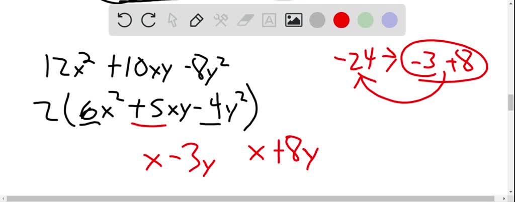 SOLVEDFactor completely. 12 x^{2}+10 x y8 y^{2}