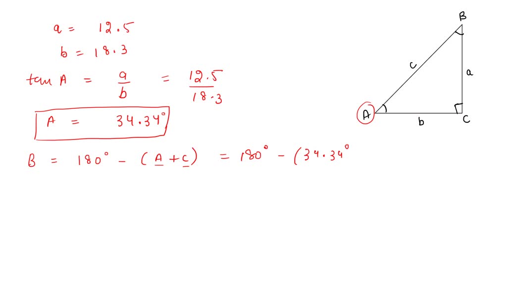 SOLVEDSolve the right triangle. (Standard letter…