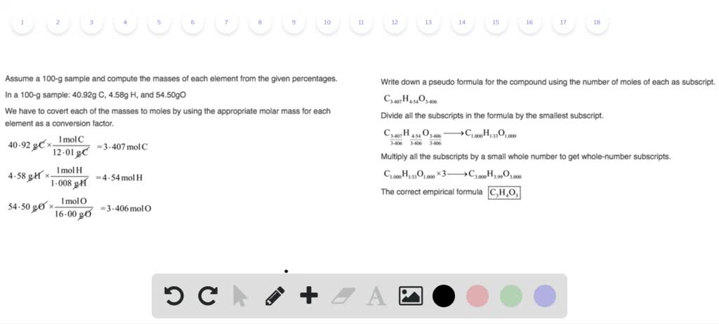 Solved:the Elemental Mass Percent Composition Of Ascorbic Acid (Vitamin C) Is 40.92% C, 4.58% H, And 54.50% O. Determine The Empirical Formula Of Ascorbic Acid.