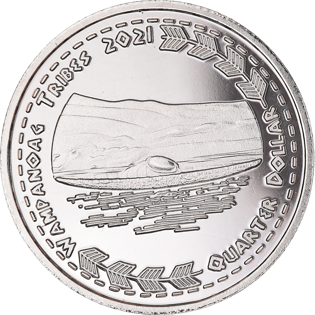 Coin, United States, quarter dollar, 2021, U.S. Mint, Wampanoag tribes