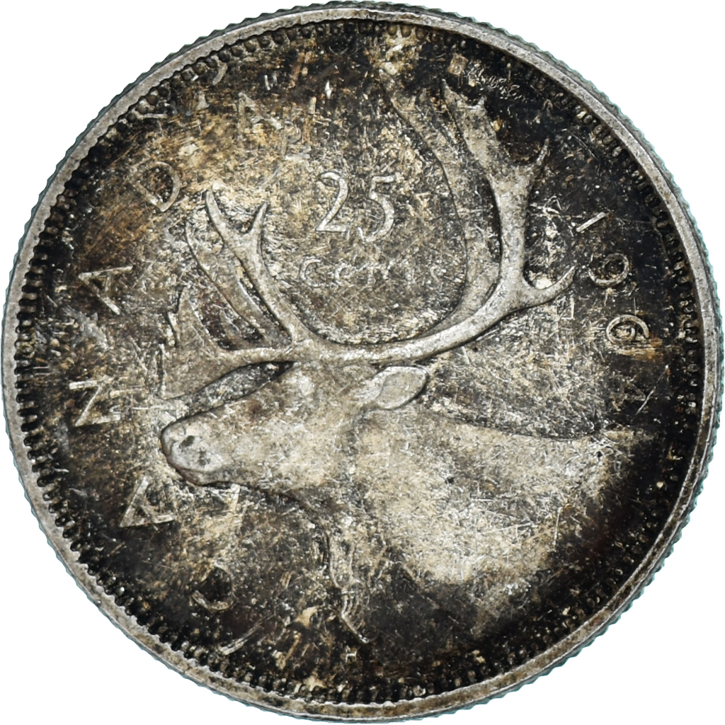 Coin, Canada, Elizabeth II, 25 Cents, 1964, Royal Canadian Mint, Ottawa