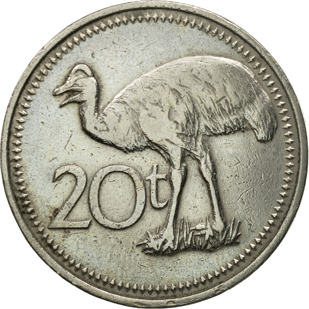 Coin, Papua New Guinea, 20 Toea, 1975, , Coppernickel, KM5