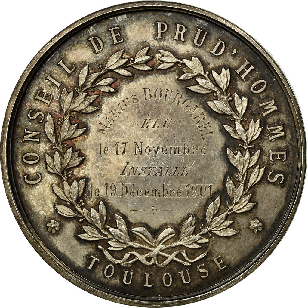 France, Medal, Conseil de Prud'Hommes, Toulouse, 1901, Dupuis.D,