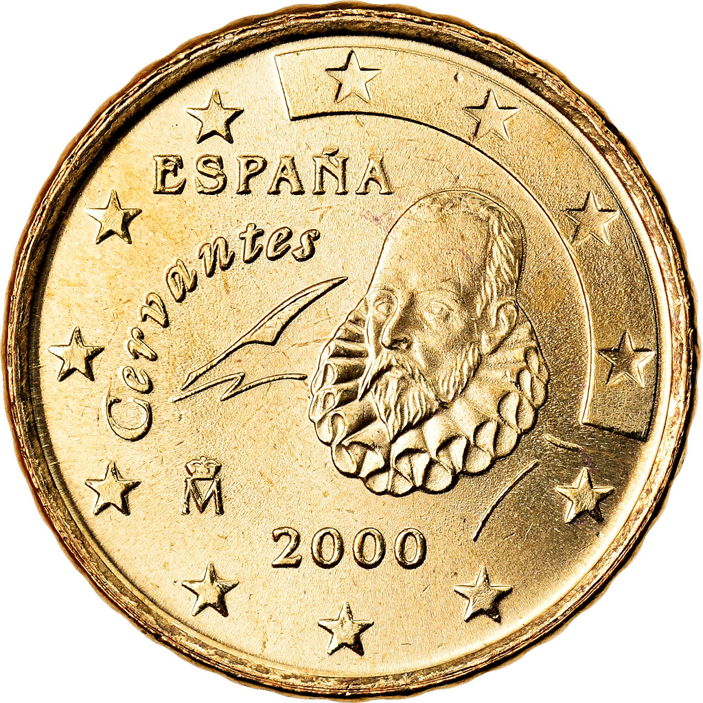 Spain, 10 Euro Cent, 2000, , Brass, KM1043 European Coins