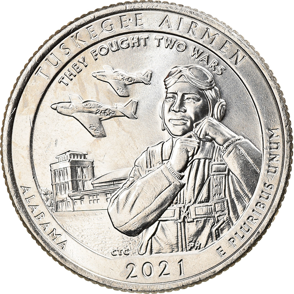 Coin, United States, Tuskegee Airmen, Quarter, 2021, Denver, Quarters