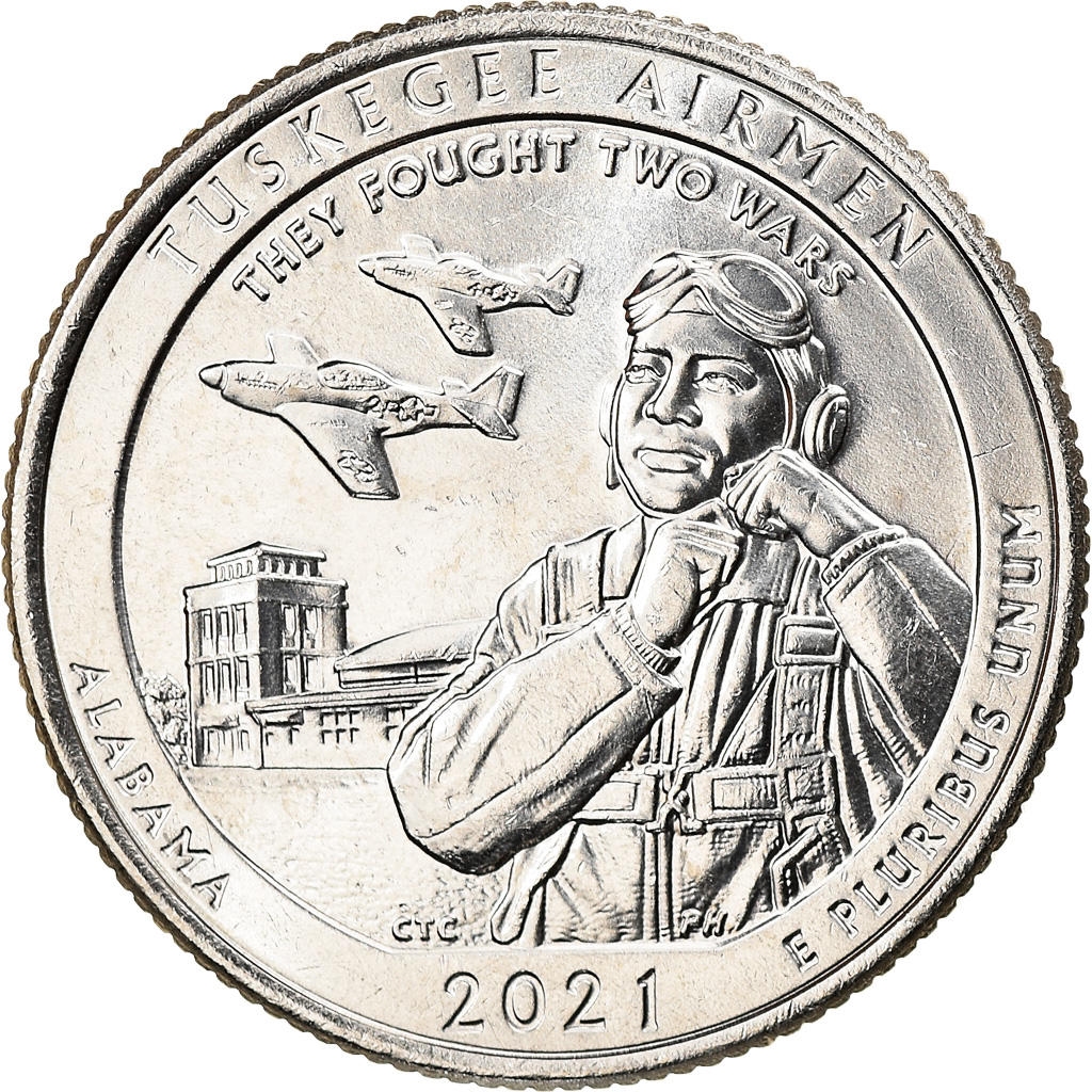 Coin, United States, Tuskegee Airmen, Quarter, 2021, Denver, MS(63)