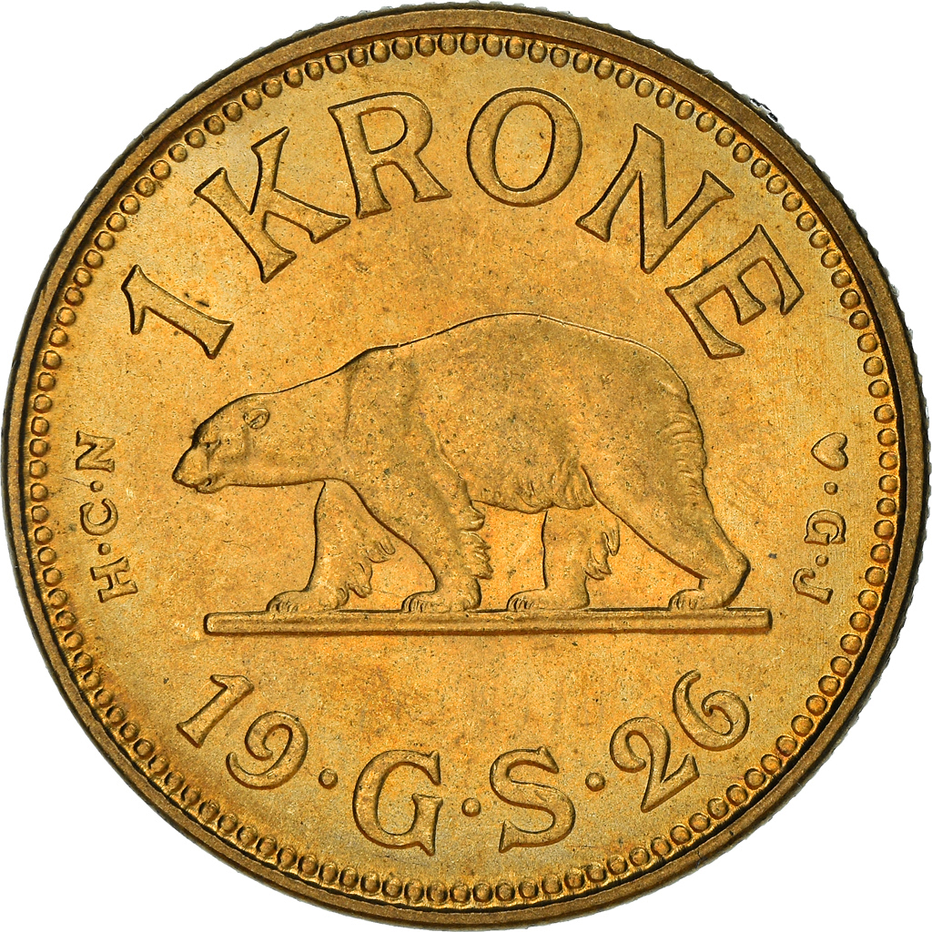 Coin, Greenland, Krone, 1926, MS(6062), AluminumBronze, KM8
