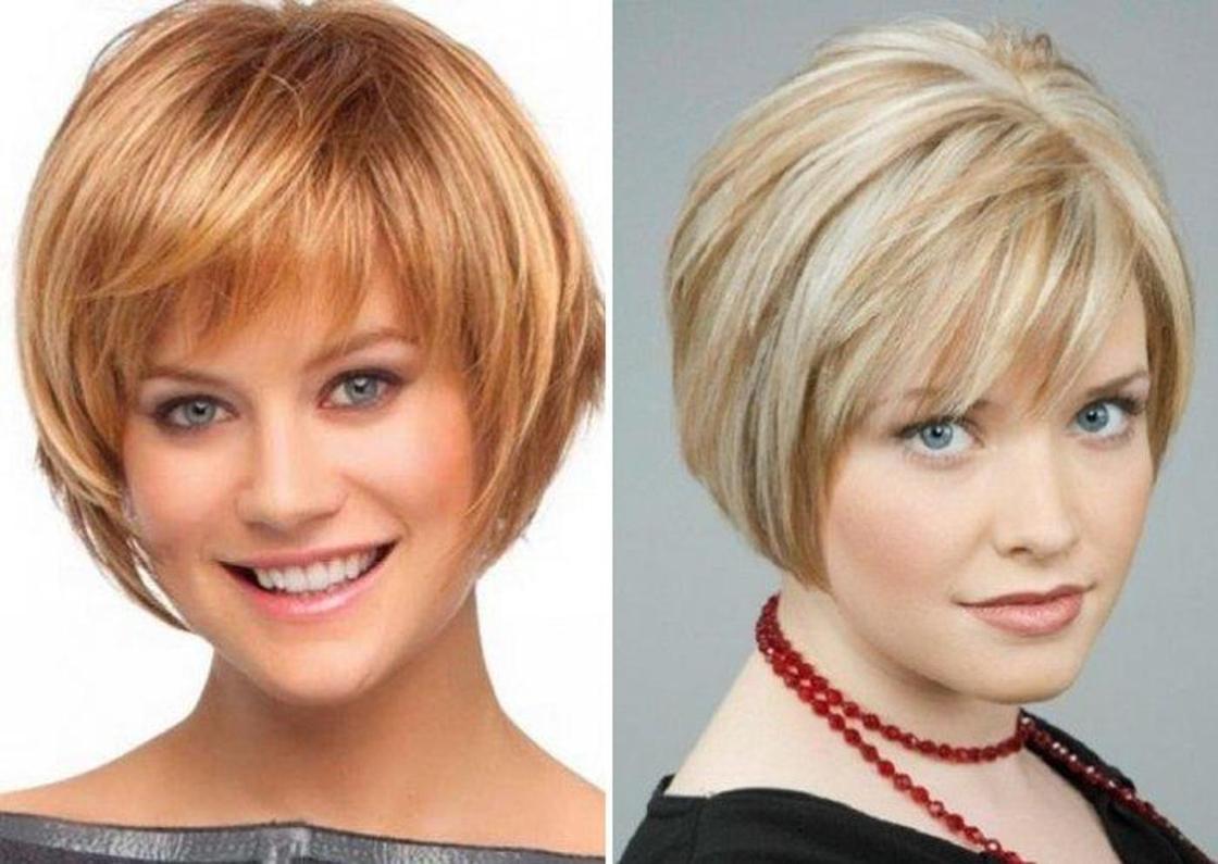 Женские короткие стрижки после 40 лет для круглого лица