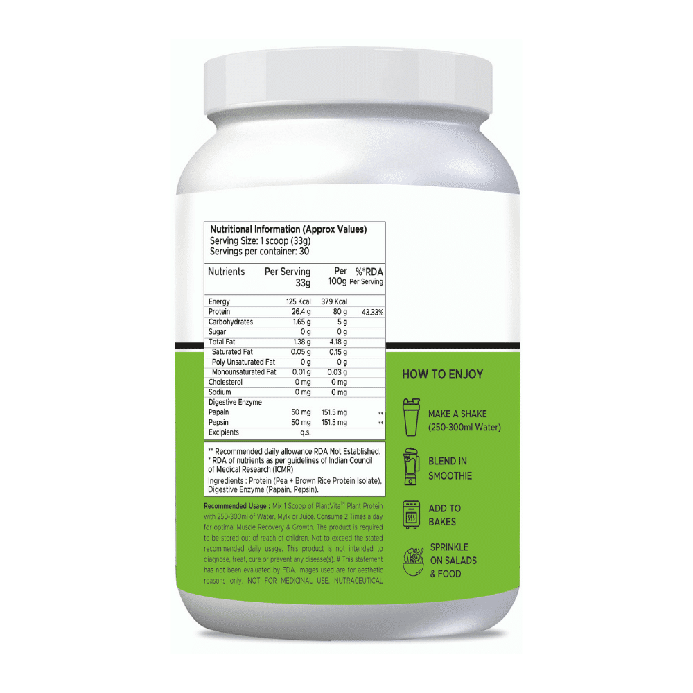 PlantVita PLANT 26g Protein Blend with Complete Amino Profile NUTRABAY™