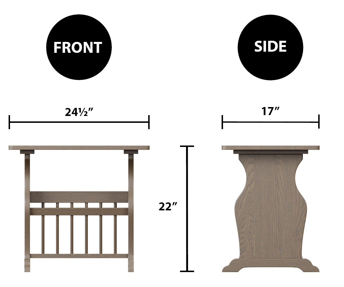Magazine Table Oak Heirlooms