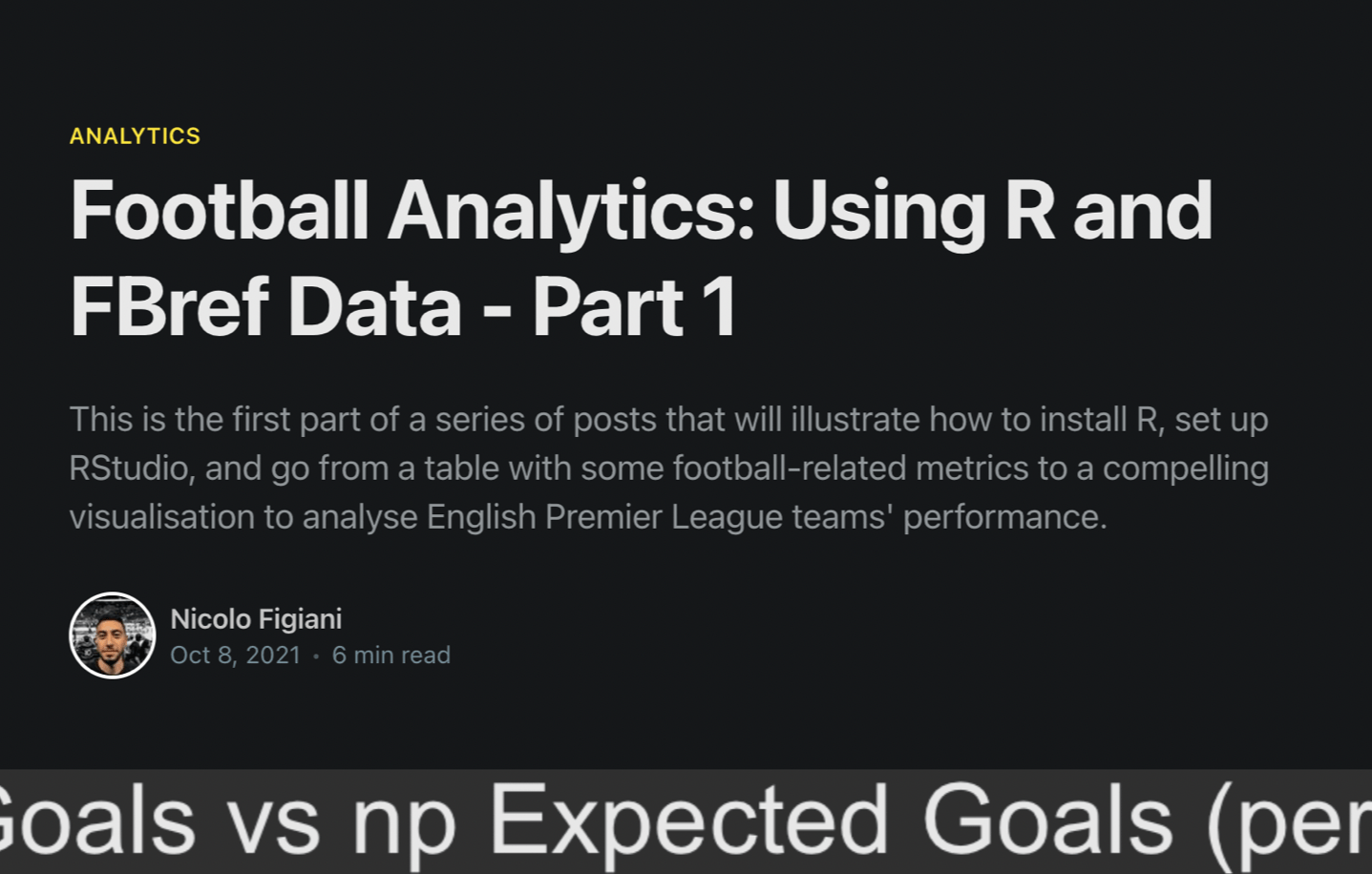 Getting Started with Football Analytics