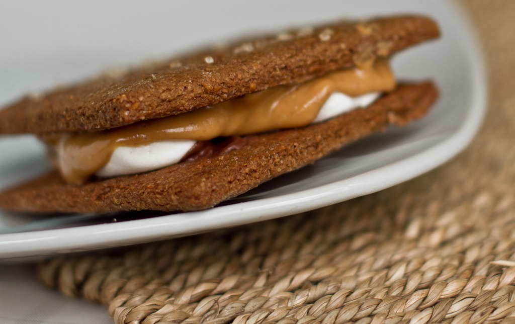 Peanut Butter & Jam Graham Cracker Sandwiches — Oh She Glows