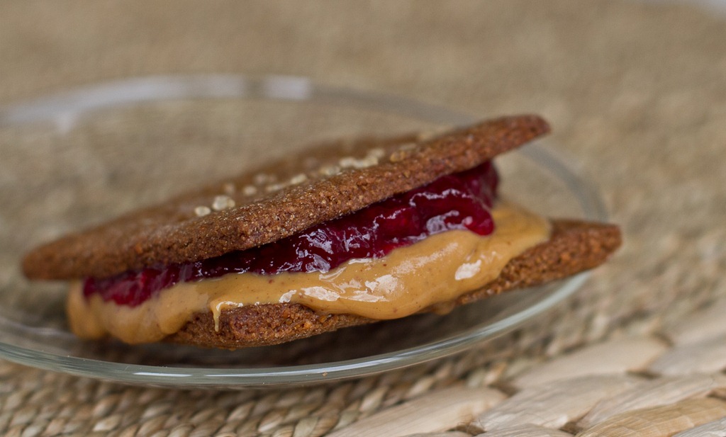 Peanut Butter & Jam Graham Cracker Sandwiches — Oh She Glows