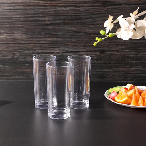 Buy Royalford 11Oz 3Pcs Glass Water Cup Drinking Glass Online in UAE