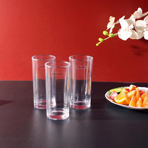 Buy Royalford 11Oz 3Pcs Glass Water Cup Drinking Glass Online in UAE