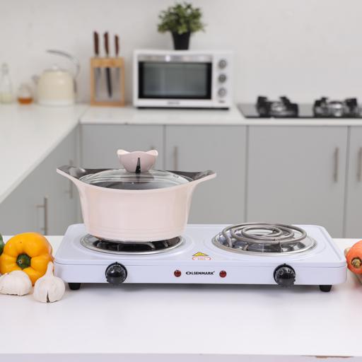 Buy Olsenmark 1000W Double Spiral Hot Electric Plate For Flexible Precise Table Top Cooking