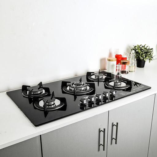 Buy Geepas 5Burner Gas Hob Attractive Design, 8Mm Tempered Glass Worktop Automatic Ignition