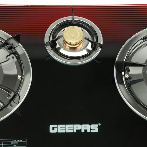Buy Geepas 3Burner Gas Cooker Size 70Mm, 40Mm & 90Mm Respectively Ergonomic Design, Automatic