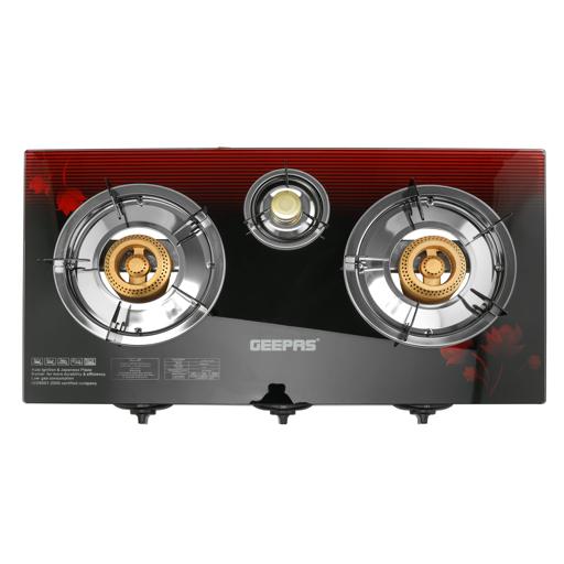Buy Geepas 3Burner Gas Cooker Size 70Mm, 40Mm & 90Mm Respectively Ergonomic Design, Automatic