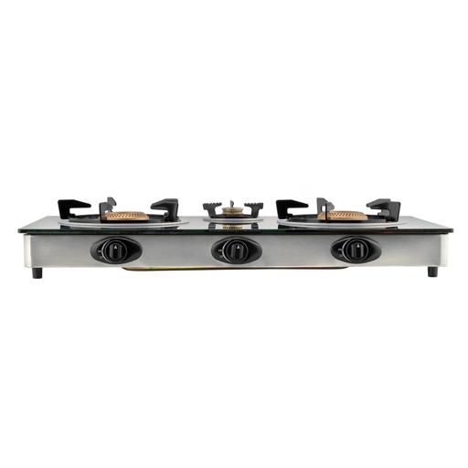Buy Geepas 3Burner Gas Cooker Size 70Mm, 40Mm & 90Mm Respectively Ergonomic Design, Automatic