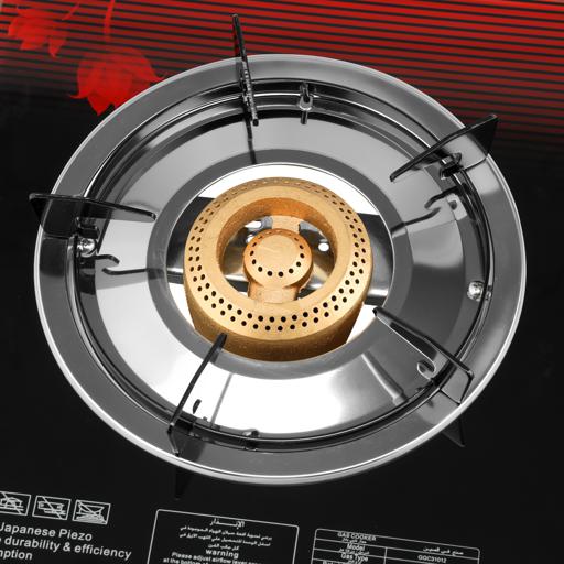 Buy Geepas 3Burner Gas Cooker Size 70Mm, 40Mm & 90Mm Respectively Ergonomic Design, Automatic