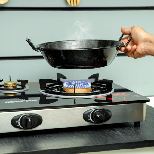 Buy Geepas 3Burner Gas Cooker Size 70Mm, 40Mm & 90Mm Respectively Ergonomic Design, Automatic