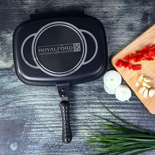 Buy Royalford Double Grill Pan, 32 Cm DieCast Double Sided NonStick