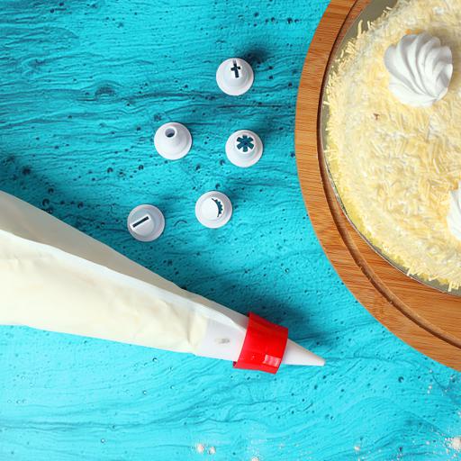 Buy Royalford 5 Nozzle Set With Icing Bag Icing Piping Cream Pastry