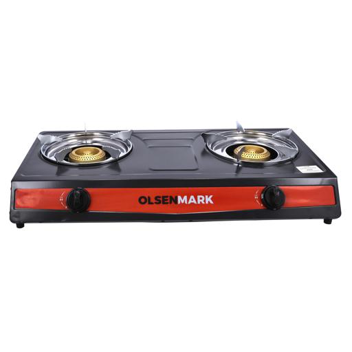 Olsenmark OMK2331 Stainless Steel Double Burner Gas Stove auto