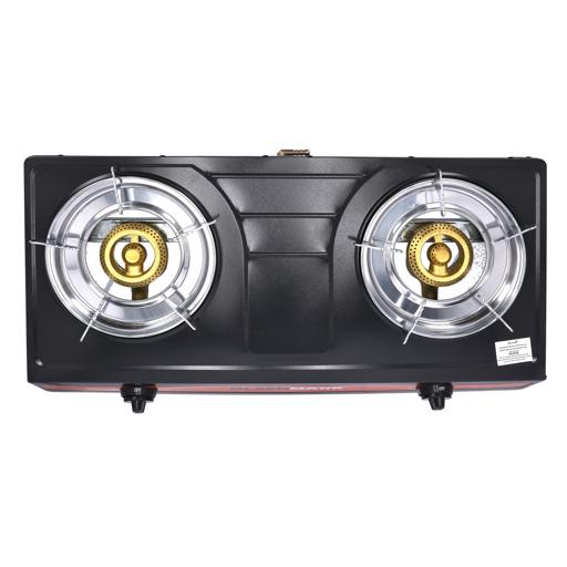 Olsenmark OMK2331 Stainless Steel Double Burner Gas Stove auto
