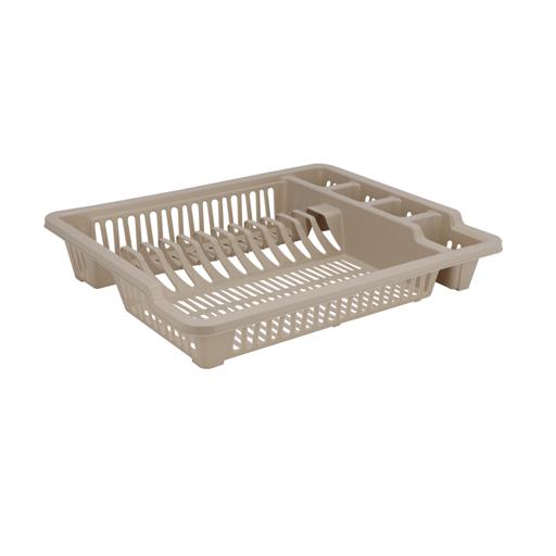 Royalford Large Dish Drainer RF10883 Plastic Dish Drainer with Detachable Tray Glass, Spoon