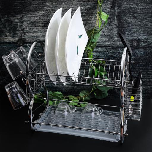 Buy Royalford 2 Tier Stainless Steel Dish Drainer Rack Utensil