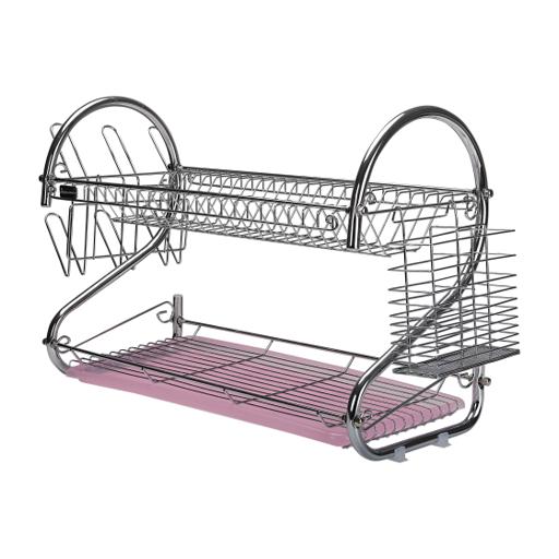 Buy Royalford 2 Layer Metal Dish Rack MultiPurpose Draining Board
