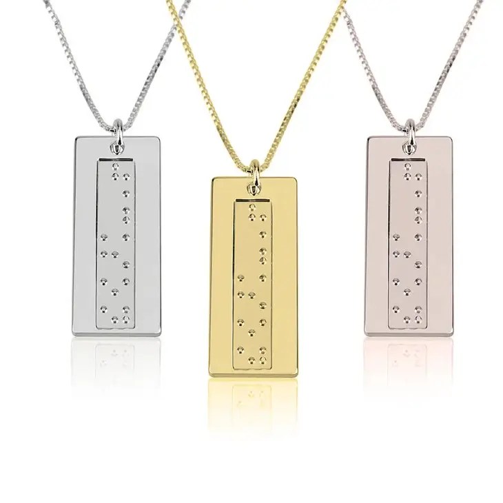 Braille Necklace