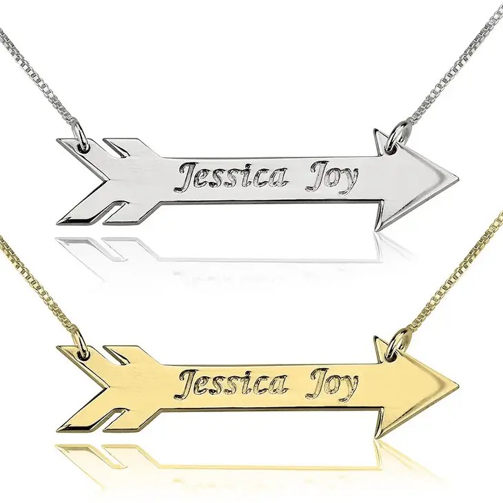 Engraved Arrow Necklace