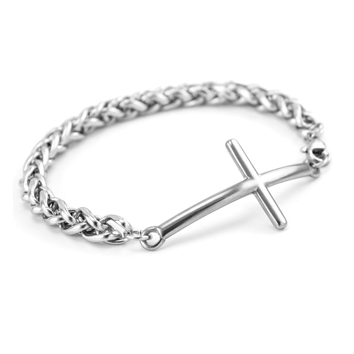 Men's Side Cross Bracelet