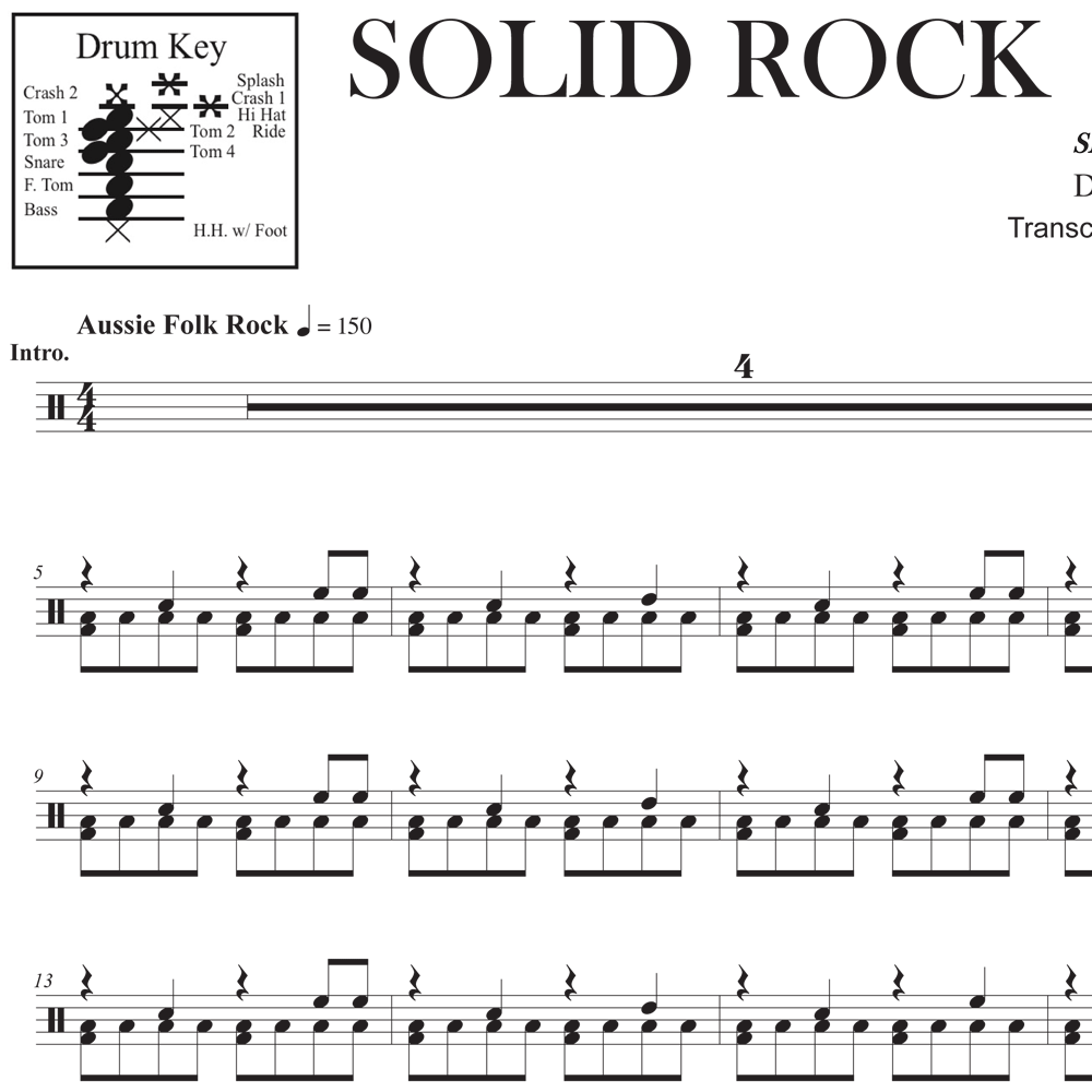 Solid Rock Goanna Drum Sheet Music
