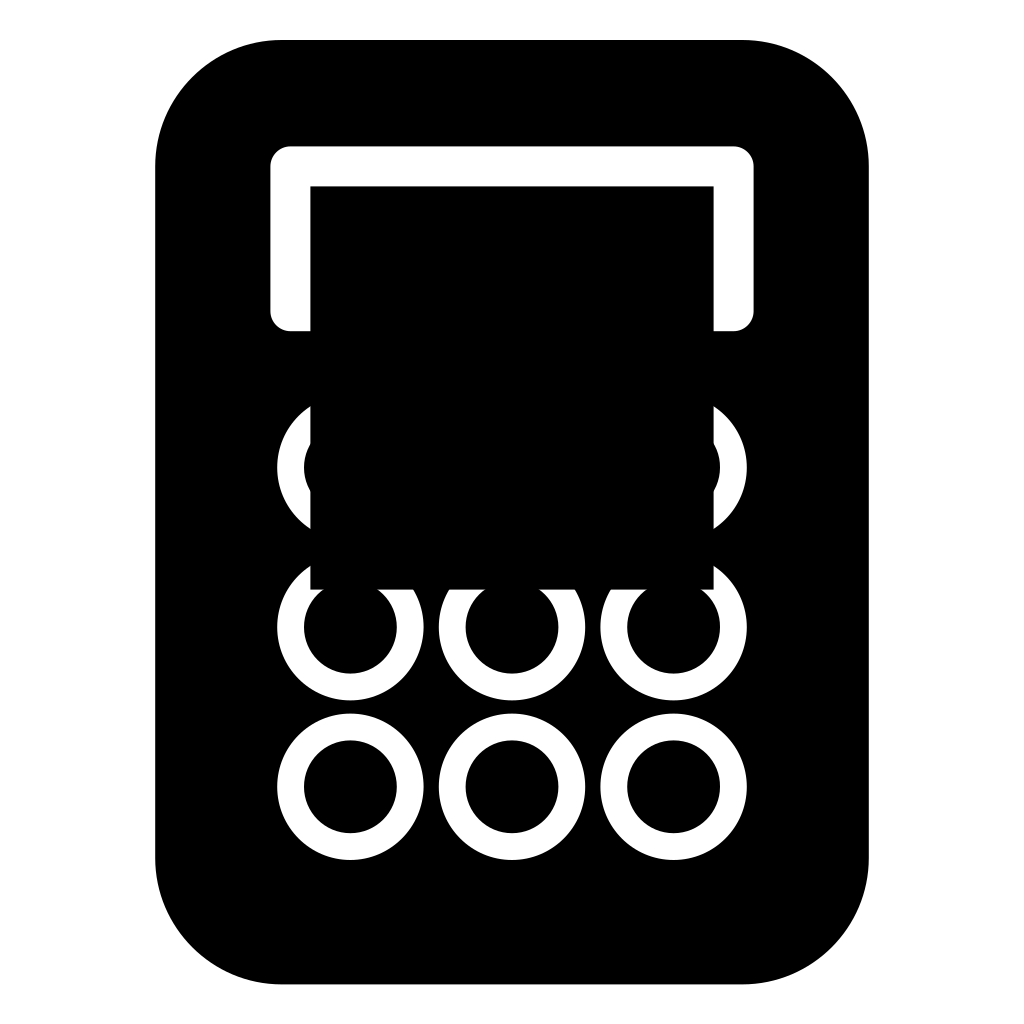 Calculator Black Variant With White Outlines Svg Png Icon Free Download