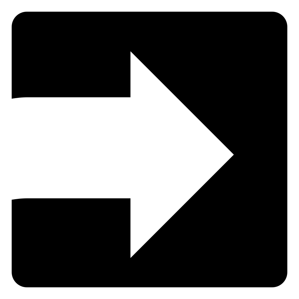 White Arrow Facing The Right Direction Inside A Square Svg Png Icon