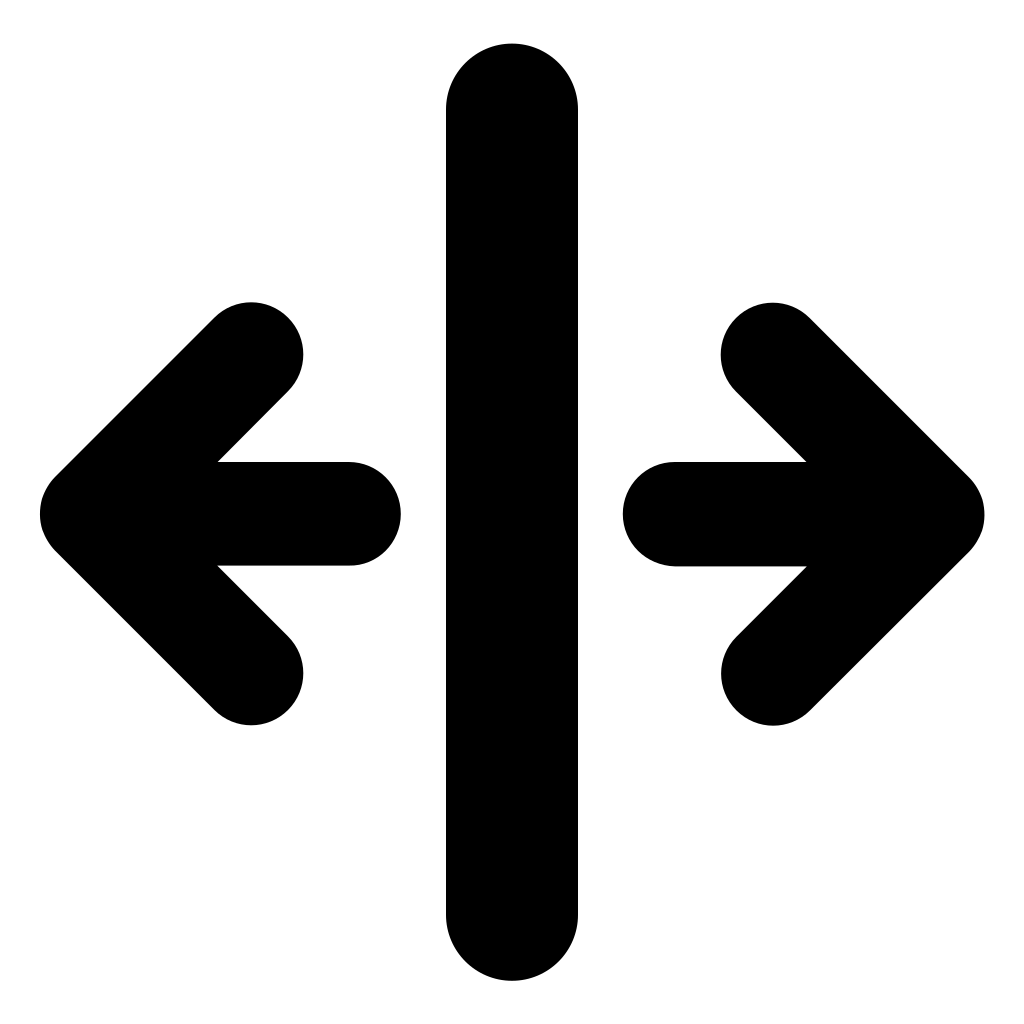 Right And Left Arrows With Vertical Line Separation Svg Png Icon Free
