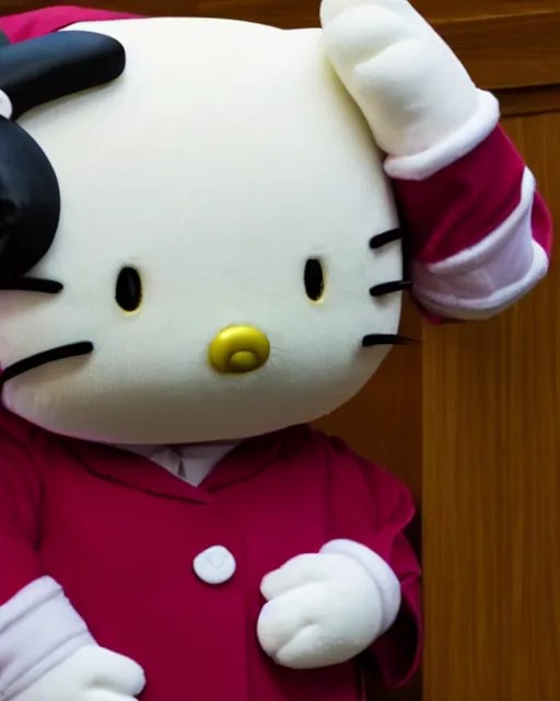 photo of judge Hello Kitty, in a courtroom Stable Diffusion OpenArt