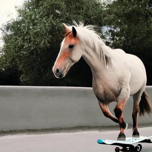 horse on a skateboard Stable Diffusion