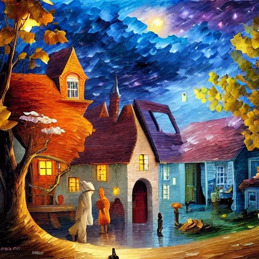 village by james christensen, rob gonsalves, paul Stable Diffusion