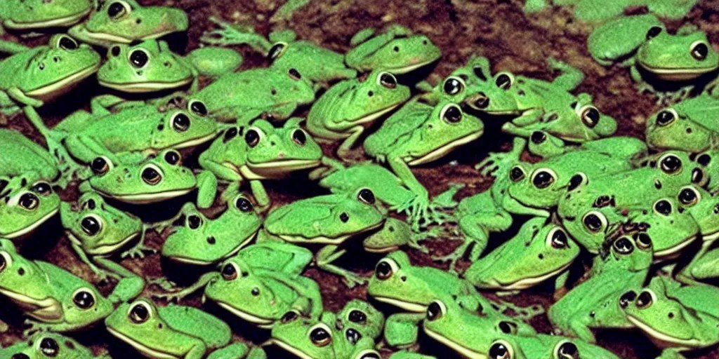 frog frog frog, lots of frogs, frogs, wow frogs, look Stable Diffusion