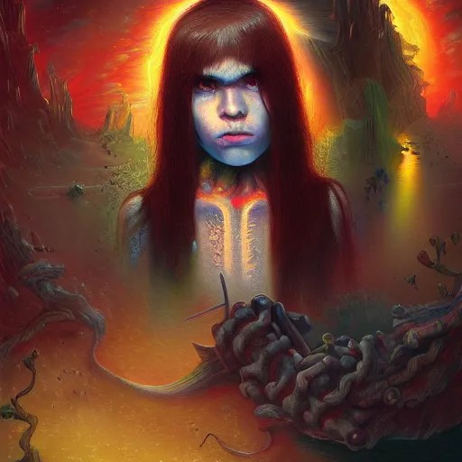 genesis music made by grimes, oil painting, Stable Diffusion OpenArt